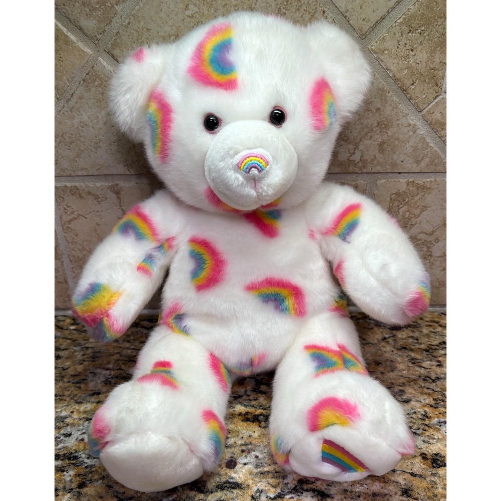 Build a Bear Season of Hugs Rainbows All Over Teddy Plush